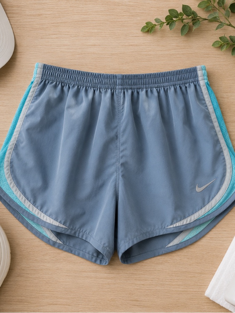 Nike Dri-FIT Running Shorts Blue Gray Athletic Activewear Women’s Medium